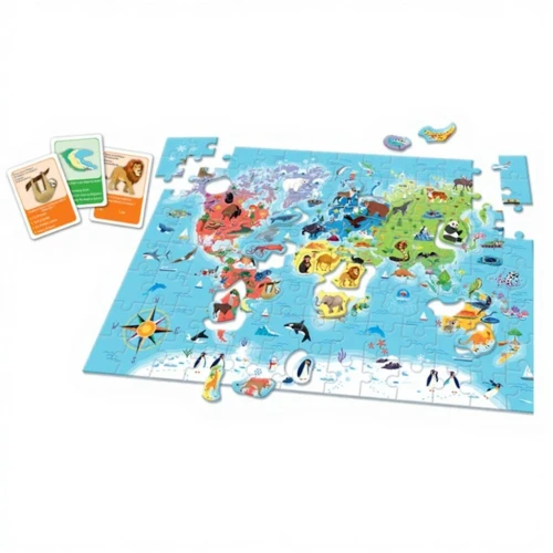 Puzzle à la découverte du monde Clementoni