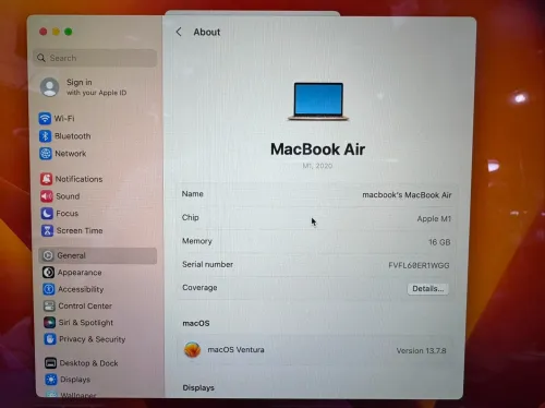 New Arrivage MacBook Air 2020 M1 Color Rose Gold Presque neuf