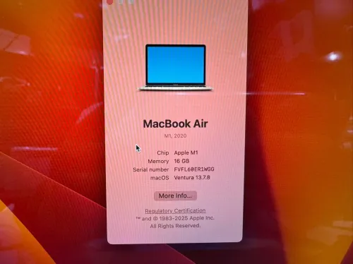 New Arrivage MacBook Air 2020 M1 Color Rose Gold Presque neuf