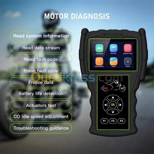 JDiag M100 PRO FULL Moto Original 2 en 1 Scanner universel + testeur batterie