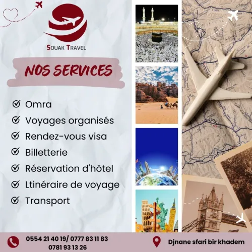 Souak Travel : Billetterie ** Voyage organisée** Omra ** Rendez-vous visa 