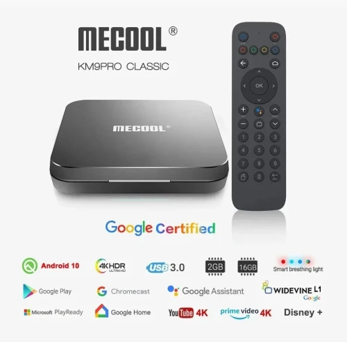 Mecool KM 9 Pro Android TV Box 4K HDR Amlogic S905X2 Google Certified Android 10 2G RAM 16G Storage