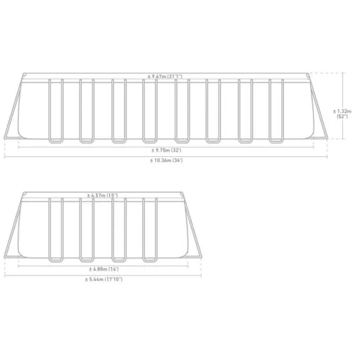 Piscine Ultra XTR rectangulaire 9.75 x 4.88 x 1.32 m