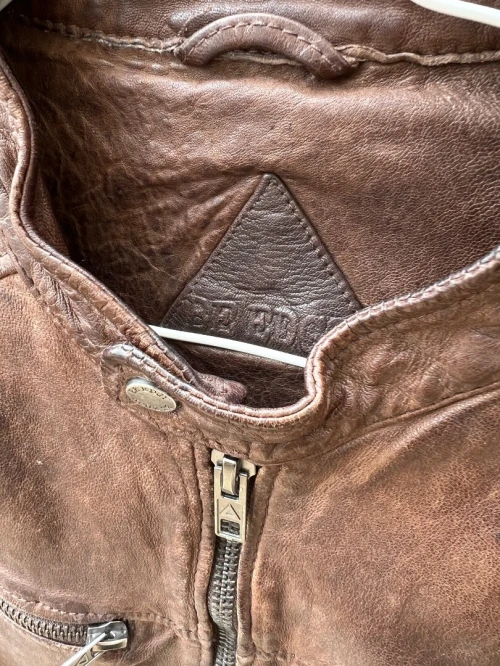 Veste Cuir Original  Marron , cuir de mouton  Taille L
