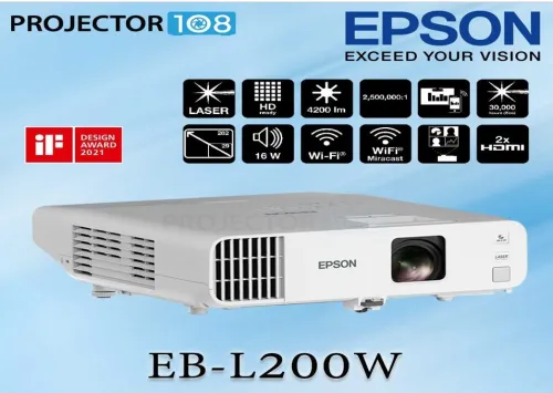 Epson EB-L200W  professionnels 3LCD * LASER - 4200 lumens wifi intégré contraste  2 500 000 30,000h