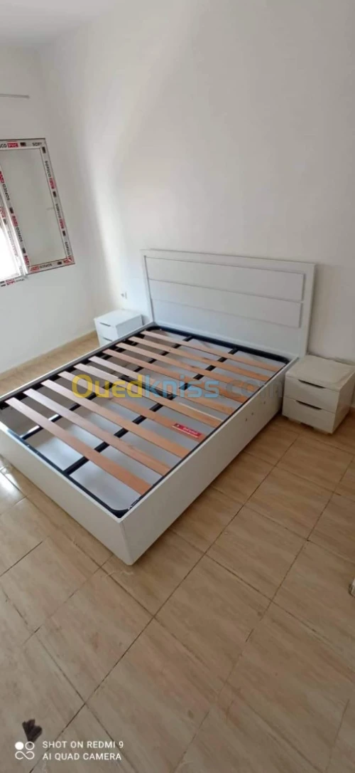 Lit coffret  2 place et table de nuit 