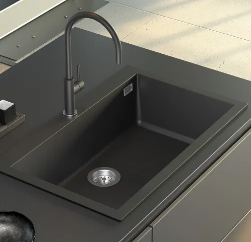 Éviers de cuisine en granite / quartz