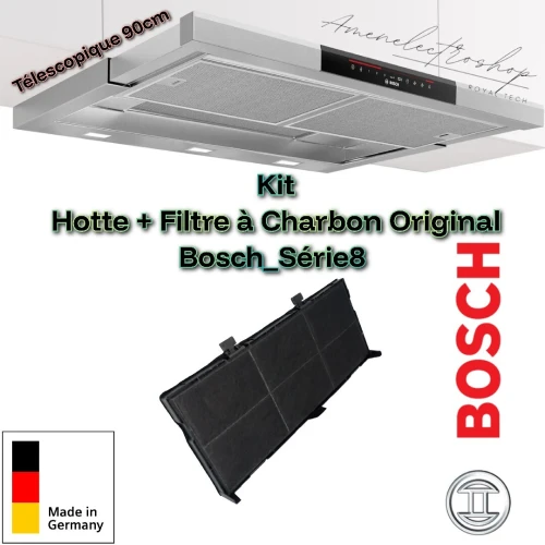 Hotte télescopique Bosch_Série8 + Filtre à Charbon Original