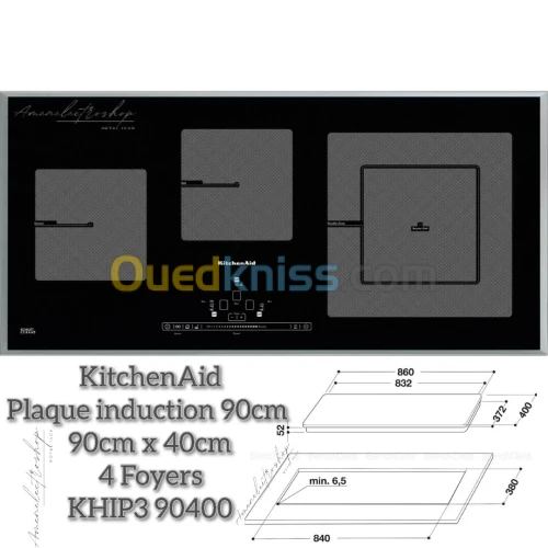 KitchenAid Plaque induction 90cm 