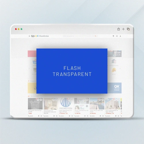 Bannière Flash Transparent Accueil version Desktop