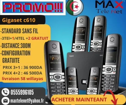 Gigaset -50% pack c610ip sans fil MAXTELENET