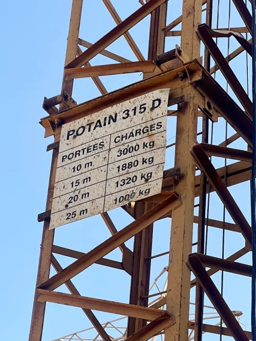 Grue potain 315 