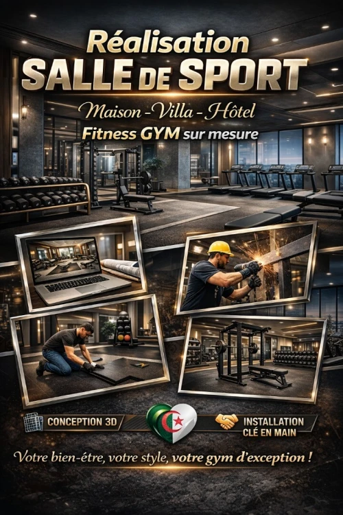 Réalisation Salle de sport Fitness GYM sur mesure