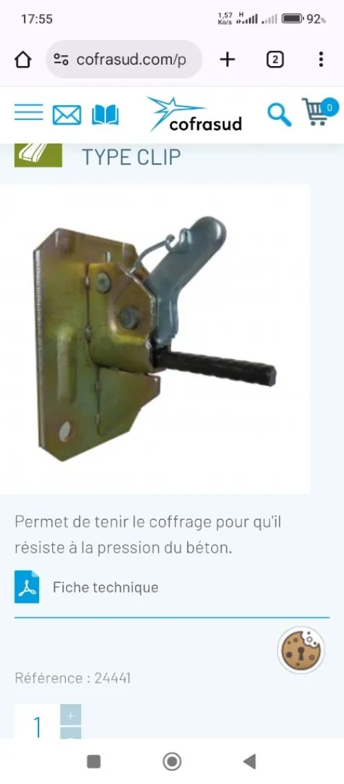 Clips de coffrage