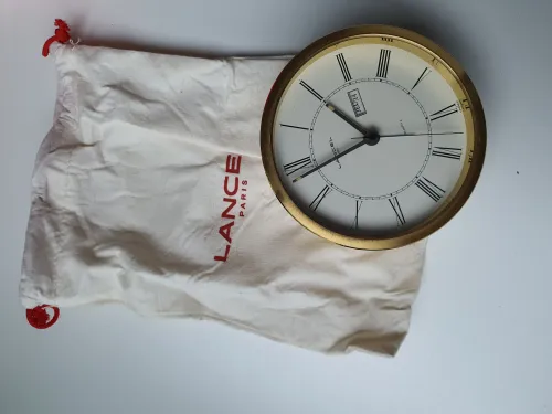 Pendulette de bureau quartz Lancel Germany, montre, horloge