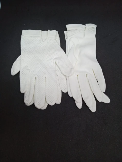 Gants courts de mariée blanc 