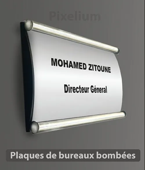 Plaques de bureaux bombées