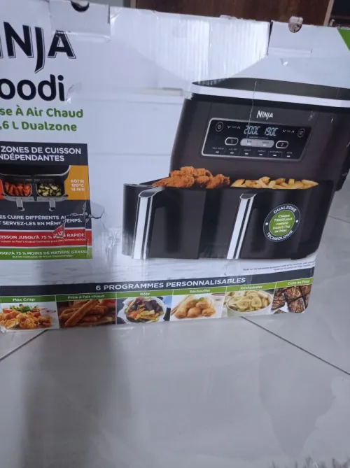 Friteuse air fryer ninja deux bacs