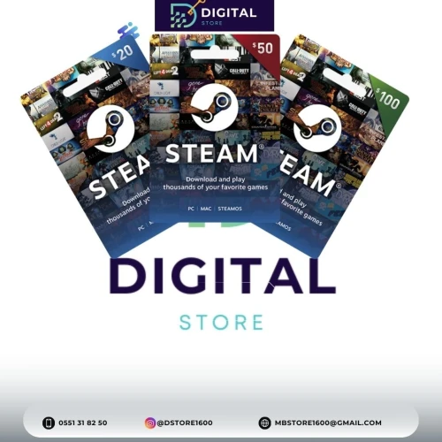 Steam wallet Gift card 20 USD très limité avec 20% de bonus