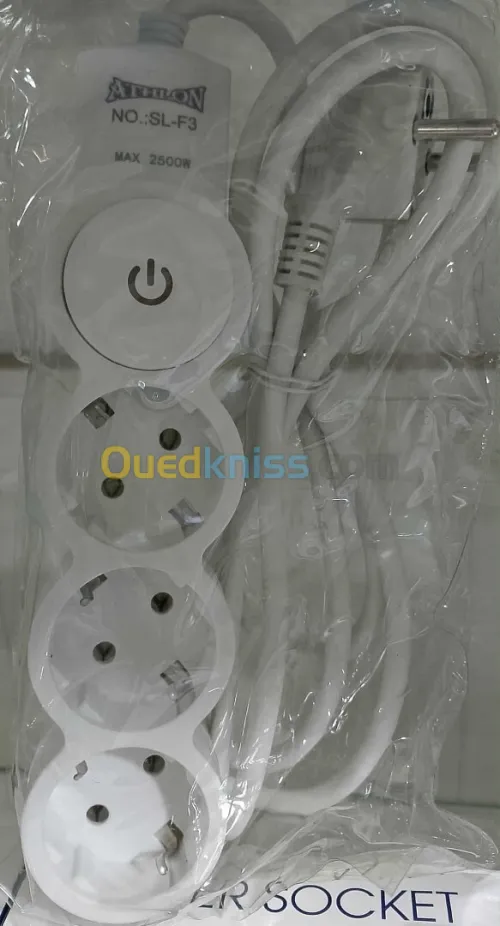 Multiprise rallonge Athlon SL-F3/SL-F4/SL-F5 (3-04-05PRISES)2500W +interrupteur(2M-5M )