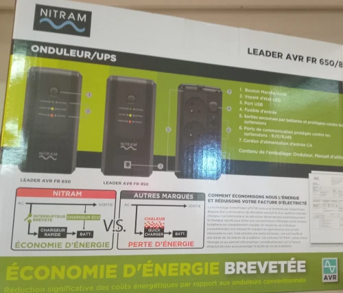 ONDULEUR NITRAM 650VA 03SFR  LEADER AVR FR 650