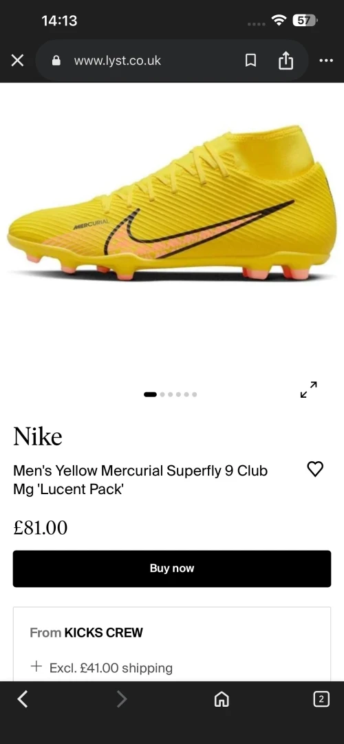 Soulier nike superfly 9
