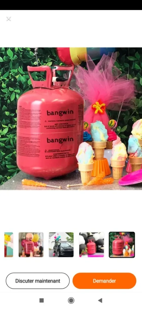 Bouteille d'hélium 
