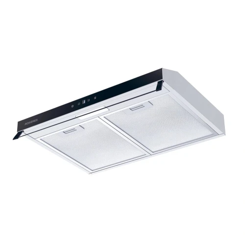 Hotte casquette Rosières 60 Inox avec panel noire tactile 3vitesses RSD6CX-ALG/1