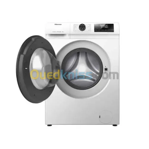 Machine à laver HISENSE Frontale   08KG  inverter  vapeur  1400tr/min  blanche WFQP8014EVM