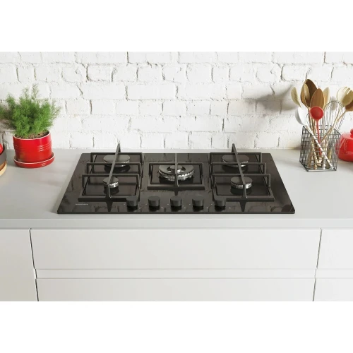 Table de cuisson Rosières 5 Feux black glass wok thermocouple RVG74BMB-ALG/1