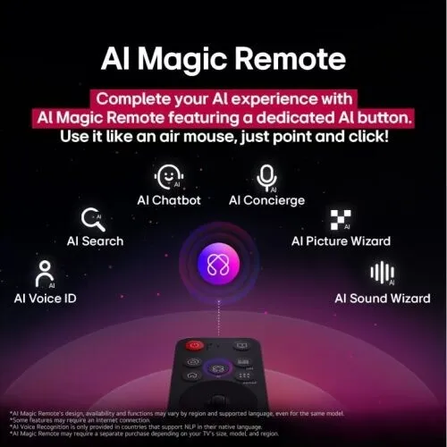 Télévision LG  Smart UHD  AI UA85 4K 65 pouces Télécommande AI HDR10 webOS25 565UA85006LA