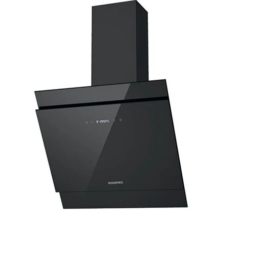 RDG6DCK3B Hottes   Rosieres Murale. Déco  Noir LED Black glass, Noir