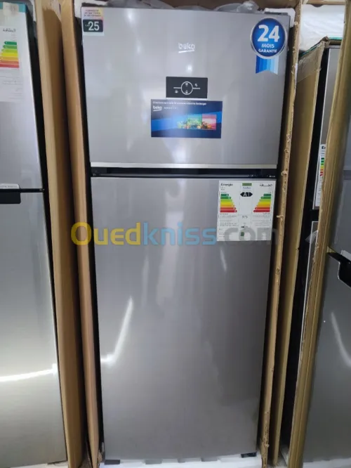 RÉFRIGÉRATEUR BEKO 2 PORTES  NF INVERTER 560L AFFICHEUR HARVEST FRESH/SILVER RDNG561M20TSX 