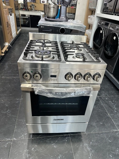 VALORA-VT CUISINIERE NICALA MODÈLE VALORA GAZ/ÉLECTRIQUE 60 CM. POSE LIBRE SEMI PROFESSIONNEL.100% INOX