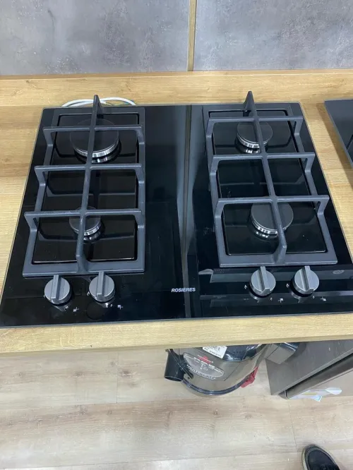 Plaque De Cuisson Rosières Black Glass 4 feux RVG63KB-ALG/1