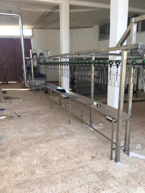 Abattoir chaine abattage poule