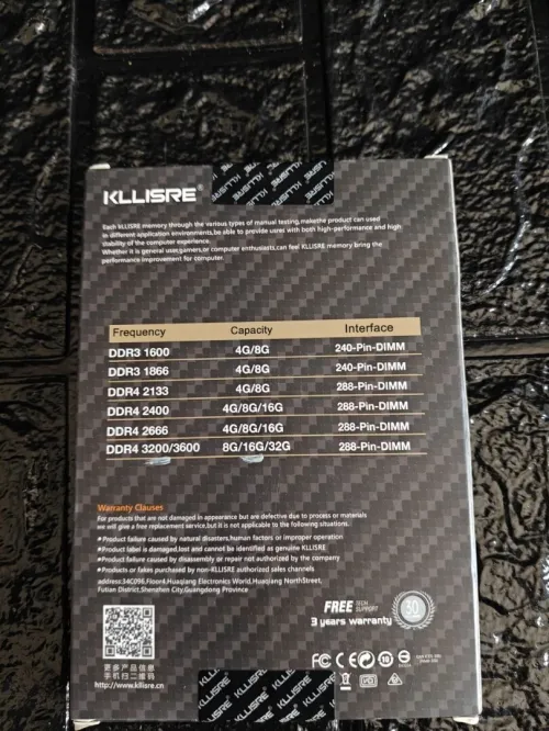 Kllisre RAM DDR4 16gb 3200mhz(OC)