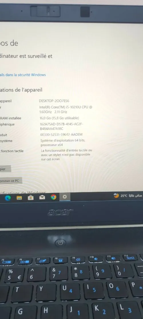 Acer i5 10th 16gb 512Nvme 14FHD
