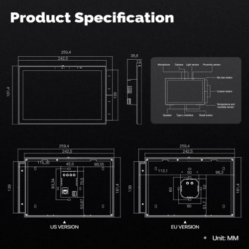 Panneau de commande pour maison intelligente Tuya, écran tactile 10 pouces, Bluetooth Zigbee