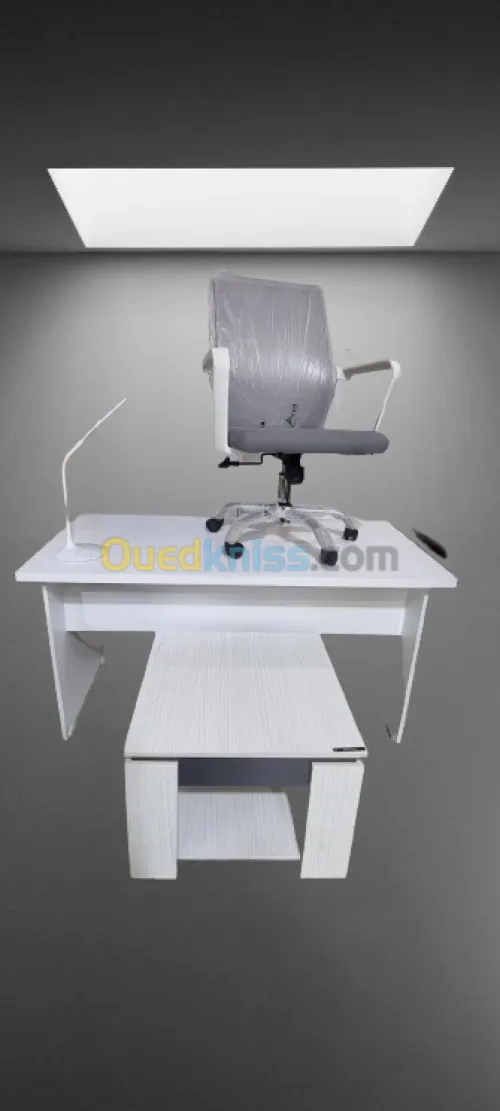 Ensemble Bureau & chaise Table Basse Balnc 