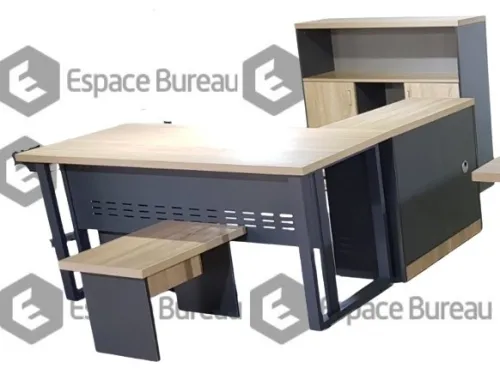 Bureau Avec  Pietement Metalique Eco-Claire 1M60