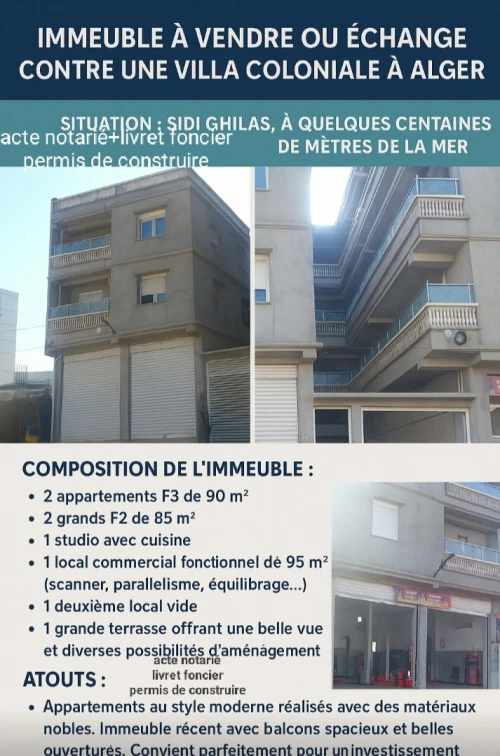 Vente Immeuble Tipaza Sidi ghiles