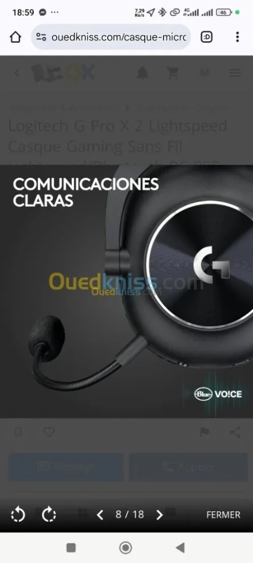 Casque gaming Logitech pro x2 lightspeed 