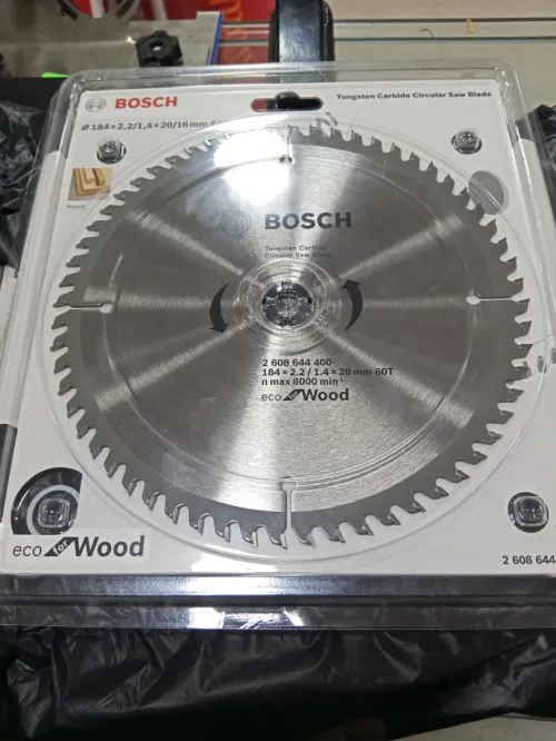 DISQUE LAME DE SCIE CIRCULAIRE ECO POUR BOIS BOSCH 184mm 60 dents 2.2mm
