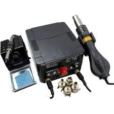 Station de soudage 2 en 1 puissance 75 W type de pointe 900M puissance d'air chaud 750 W double 