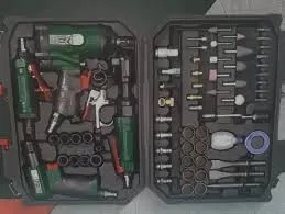 Coffret de 71 pièces d'outils pneumatiques de bricolage PARKSIDE avec clé à choc,marteau burineur, meuleuse pour compresseur d'air