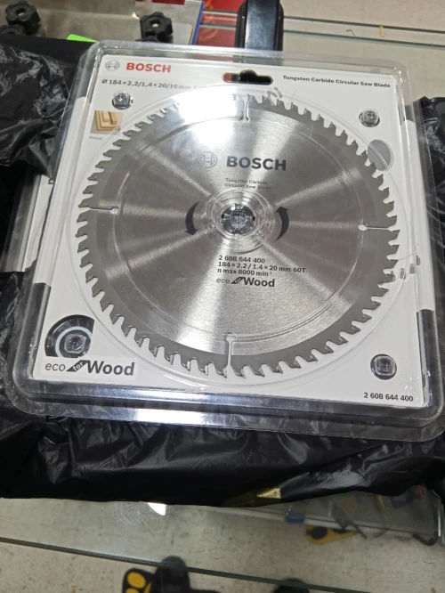 DISQUE LAME DE SCIE CIRCULAIRE ECO POUR BOIS BOSCH 184mm 60 dents 2.2mm