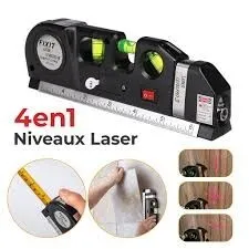 Niveau Laser 4en1 Fixit Level pro 3 Polyvalent Ruban 2.4M