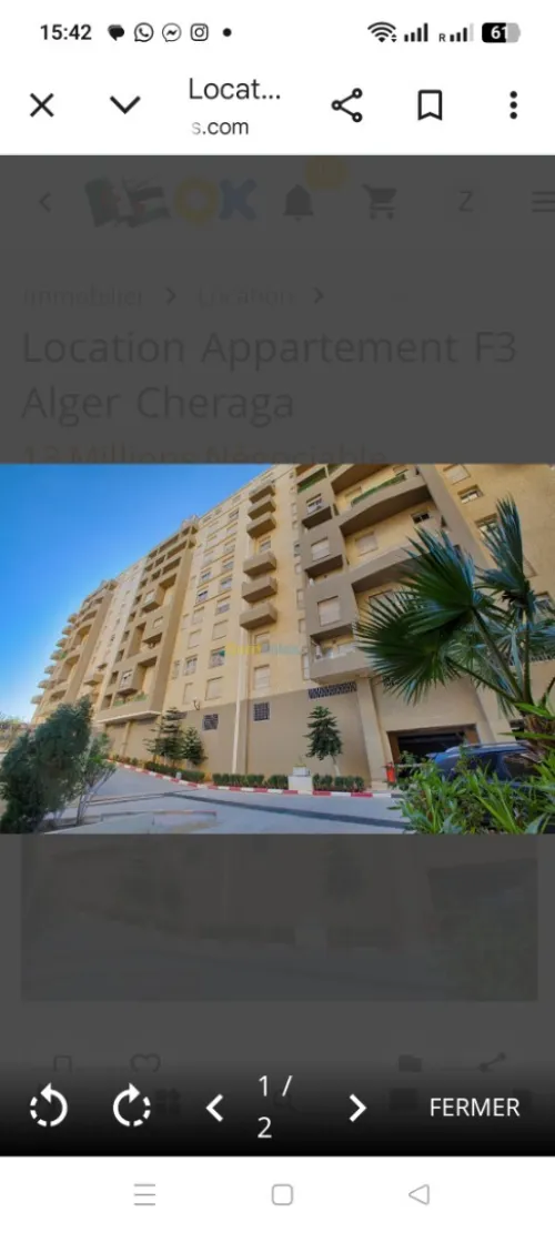 Location Appartement F4 Alger Cheraga