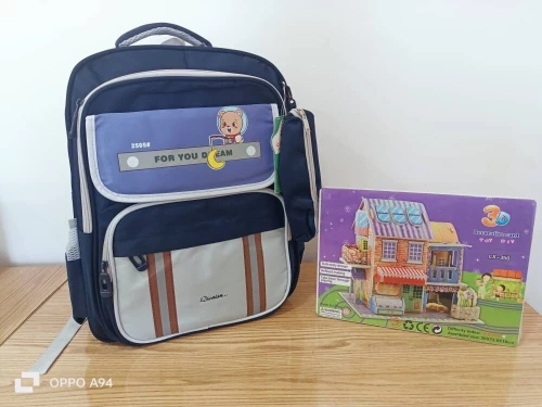 Sac à dos scolaire + trousse حقيبة ظهر مدرسية للأطفال مع مقلمة